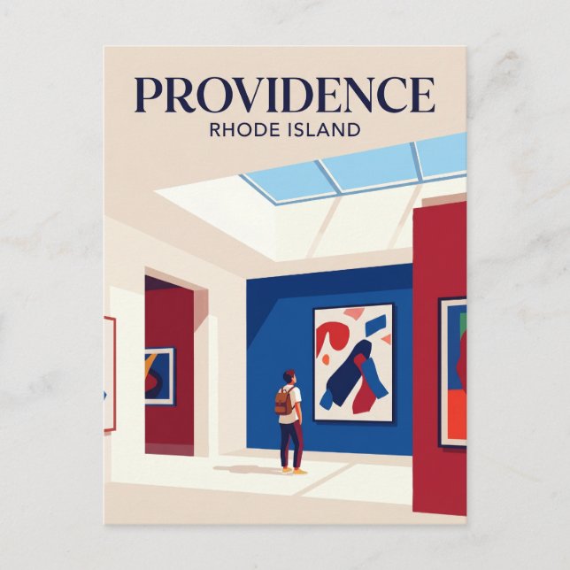 Postal Museo de la Escuela de Diseño de Rhode Island EE.  (Anverso)