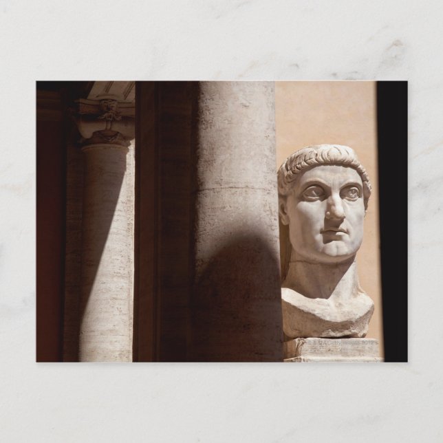 Postal Museo del Capitolio, rostro de busto de la constan (Anverso)