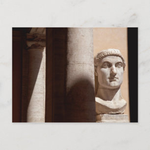 Postal Museo del Capitolio, rostro de busto de la constan