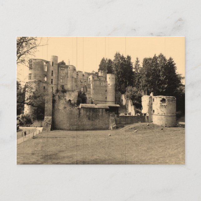 Postal Museo del castillo de Beaufort, Luxemburgo (Anverso)