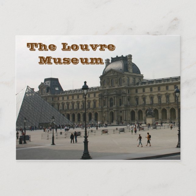 Postal Museo del Louvre en París (Anverso)