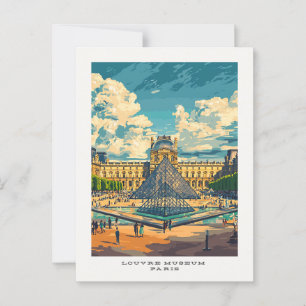 Postal Museo del Louvre Paris Francia Postcard Viaje