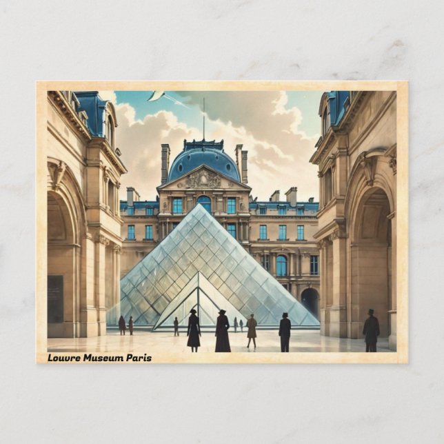 Postal Museo del Louvre Viaje de la época de París (Anverso)