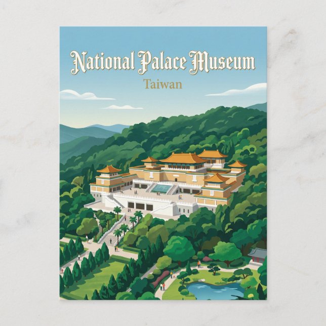 Postal Museo del Palacio Nacional de Taiwán (Anverso)