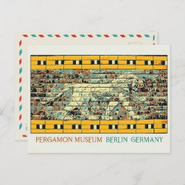 Postal Museo del Pergamon de Berlín ilustracion Alemania 