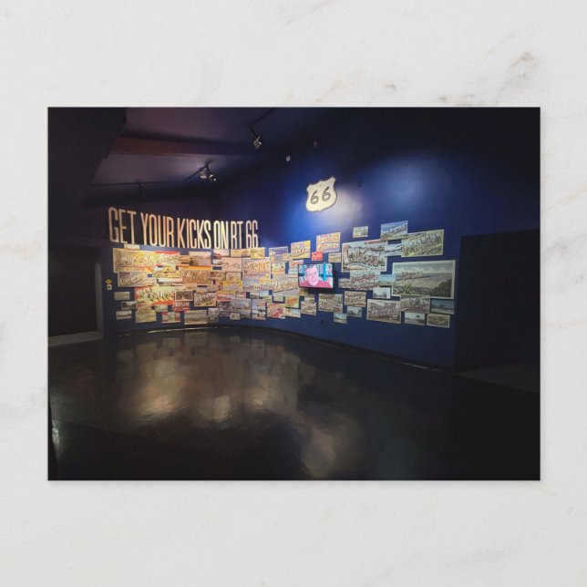 Postal Museo Get Your Kicks en la Ruta 66 (Anverso)