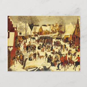 Postal Museo Lons le Saunier Escena de invierno en Breugh