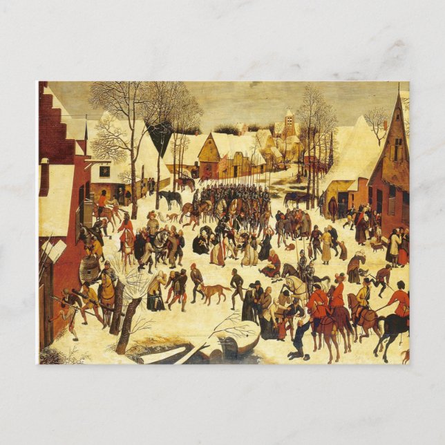 Postal Museo Lons le Saunier Escena de invierno en Breugh (Anverso)