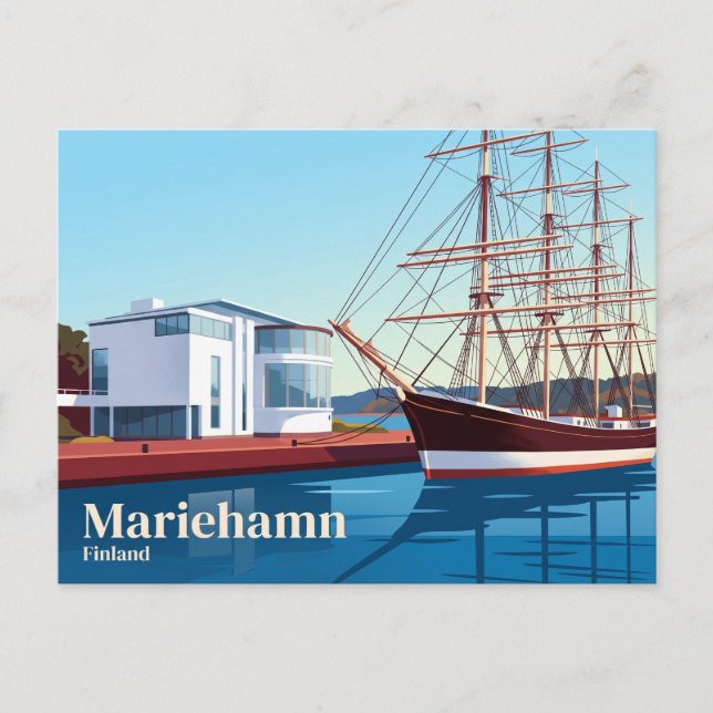 Postal Museo Marítimo de Åland Finlandia (Anverso)