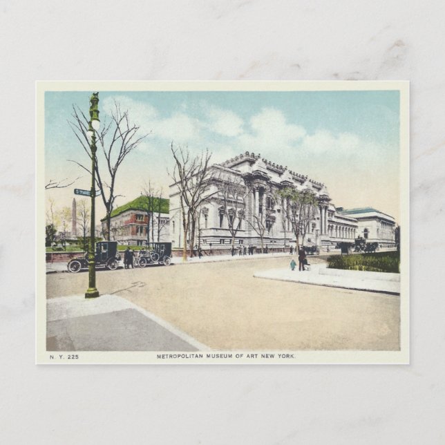 Postal Museo Metropolitano Vintage, Nueva York, NY (Anverso)