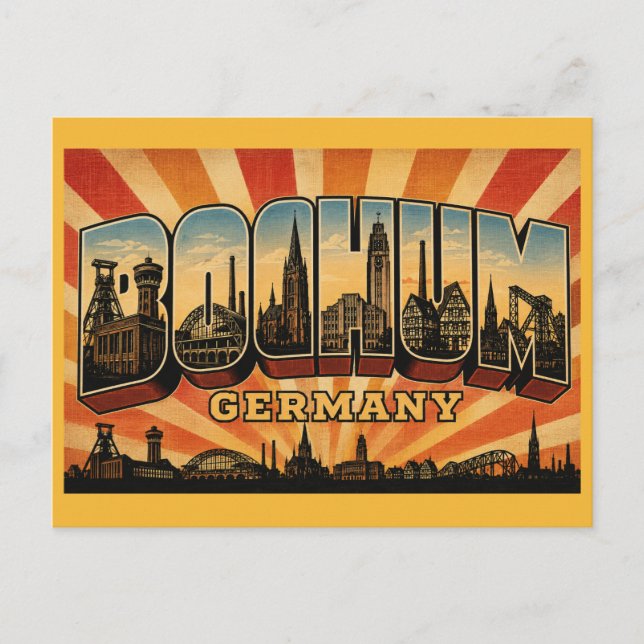 Postal Museo Minero de Bochum Alemania (Anverso)