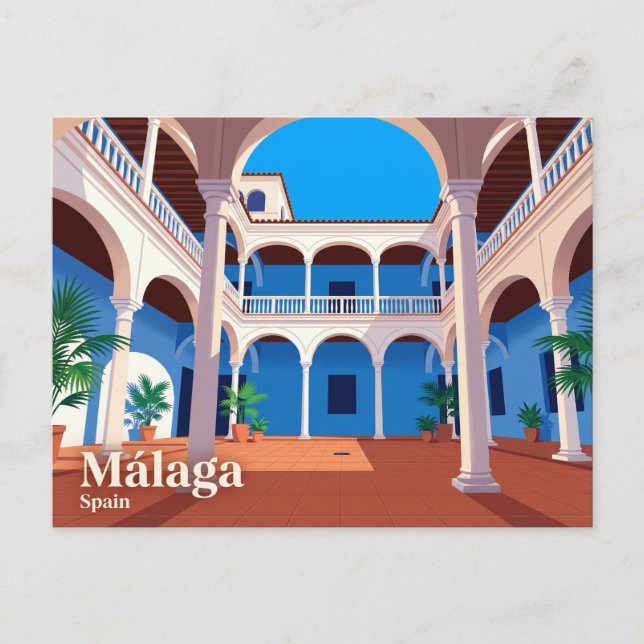 Postal Museo Picasso, Málaga España (Anverso)