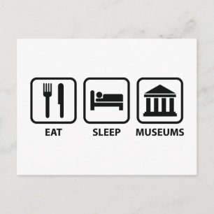 Postal Museos de sueño de comer