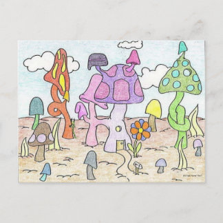 Postal Mushoom House Fun