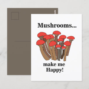 Postal Mushroom Toadstoi Fungi Rojo Mushrooms