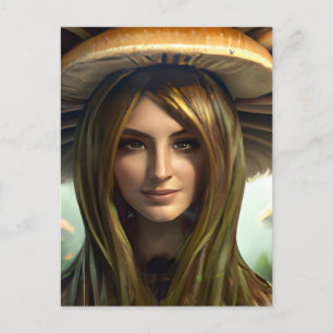 Postal Mushroom Woman