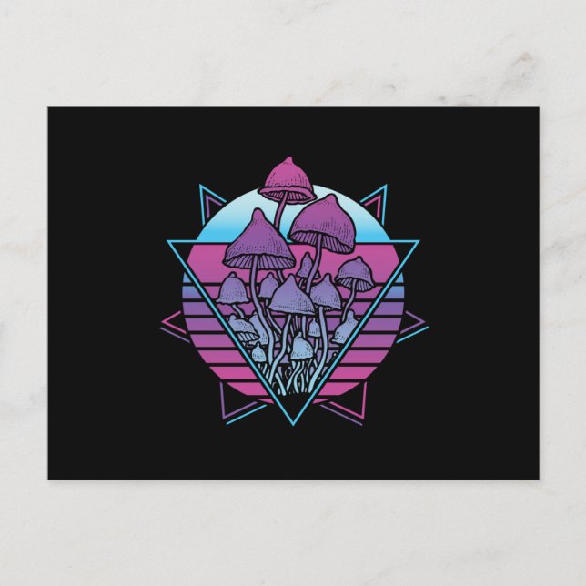 Postal Mushrooms Vaporwave (Anverso)