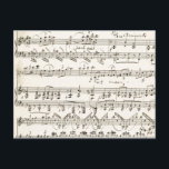 Postal Music Notation Vintage Sheet Music<br><div class="desc">Ideal para los amantes de la música. Música de hoja vintage con notación.</div>