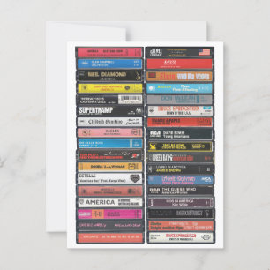 Postal Música Americana - Impresión de cassette de USA An