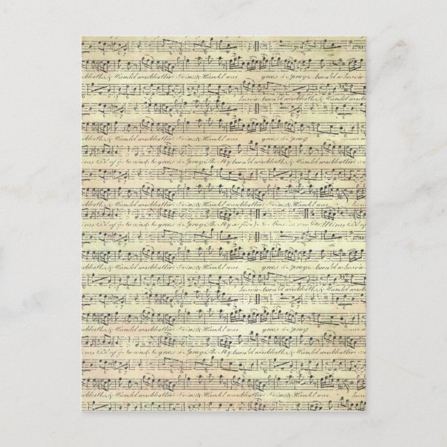 Postal música antigua (Anverso)