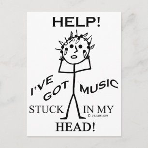 Postal Música atascada en mi cabeza