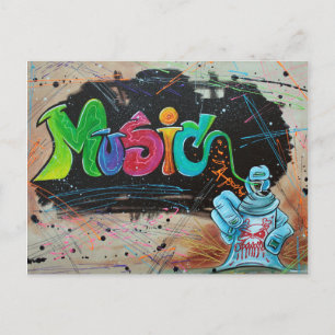 Postal Música callejera