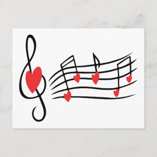 Postal Música de amor