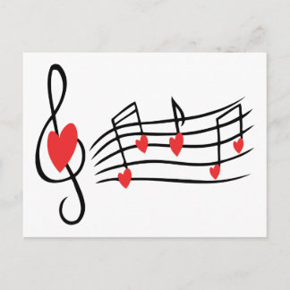 Postal Música de amor