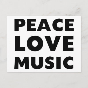 Postal Música de amor de paz