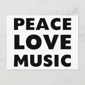 Postal Música de amor de paz