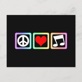 Postal Música de amor de paz