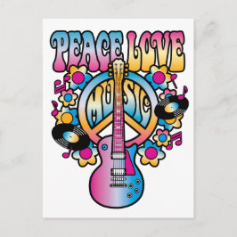 Postal Música de amor de paz