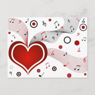 Postal Música de corazón - Postcard