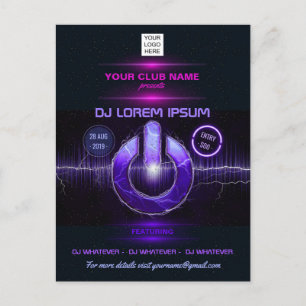 Postal Música de DJ y espectáculo de baile