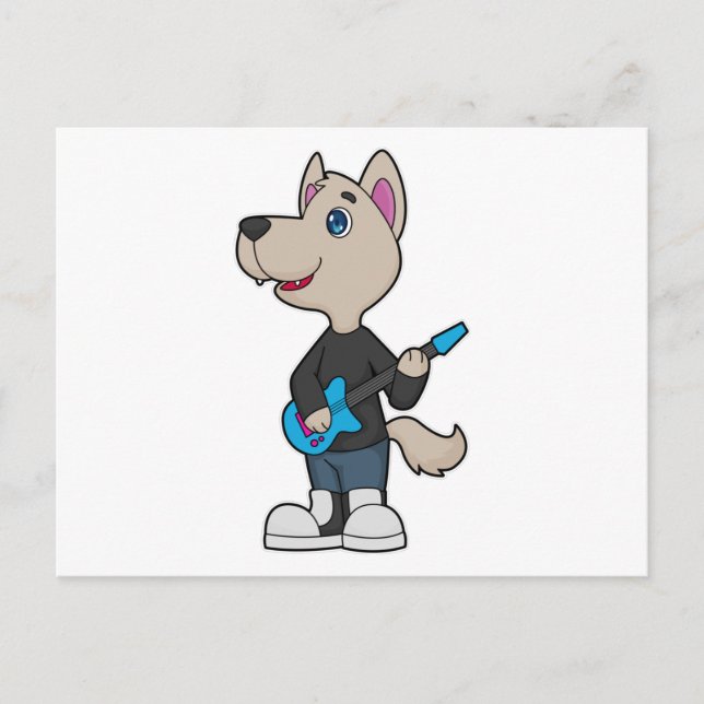 Postal Música De Guitarra De Perro (Anverso)