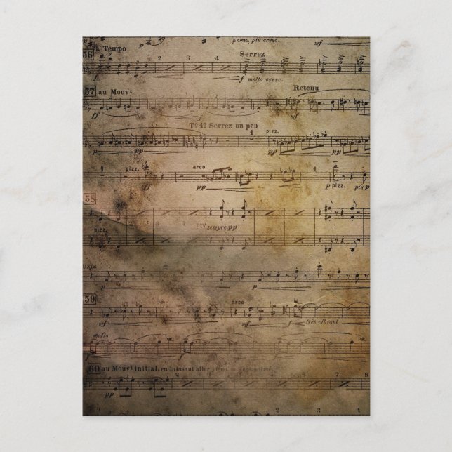 Postal Música de hojas de cosecha (Anverso)