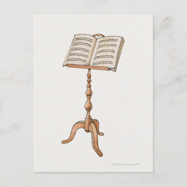 Postal Música de hojas en el stand (Anverso)