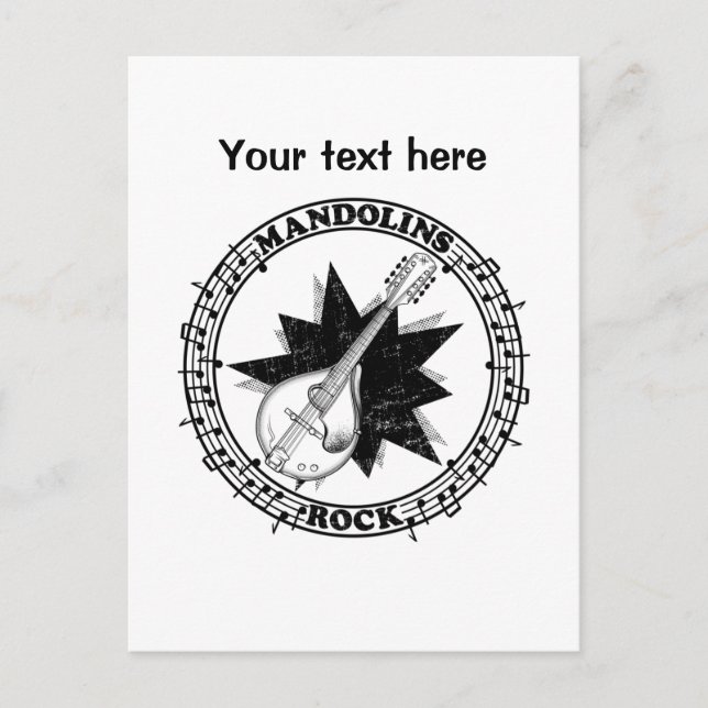 Postal Música de Mandolin (Anverso)