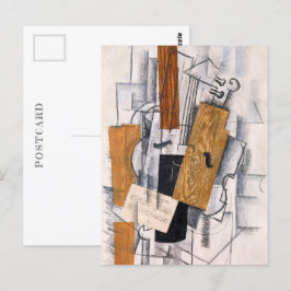 Postal Música de violín y chapa | Georges Braque |