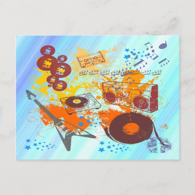 Postal Música del Retro 80 (Anverso)