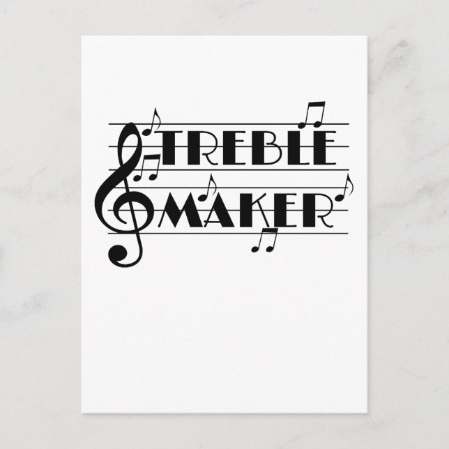 Postal Música divertida Treble Maker Music Clef (Anverso)