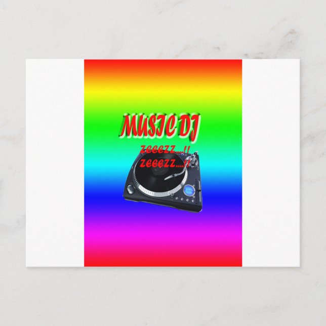 Postal Música Dj Con Antecedentes (Anverso)