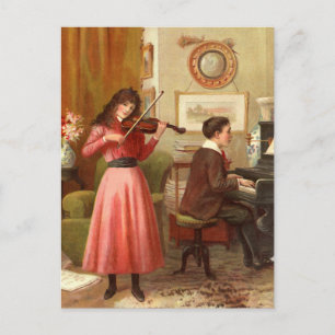Postal Música en el Ilustracion casero
