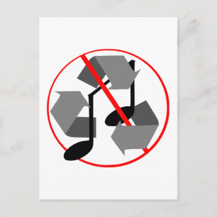 Postal Música reciclada sobrante