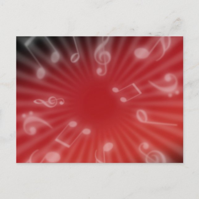 Postal Música roja (Anverso)