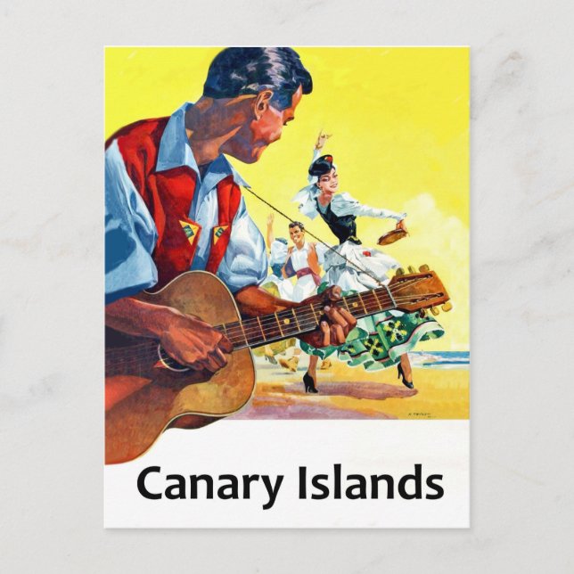 Postal Música y baile en las Islas Canarias (Anverso)