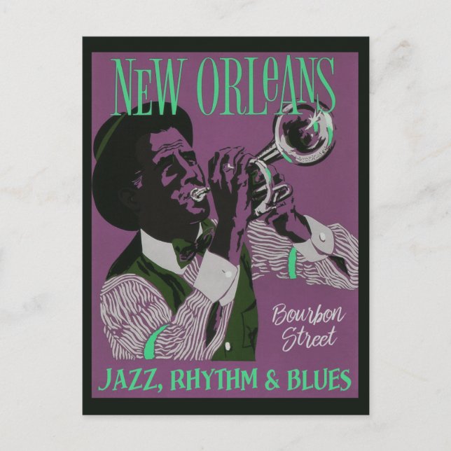 Postal musical de Nueva Orleans (Anverso)