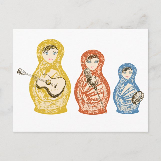 Postal musical Matryoshka Dolls (Anverso)
