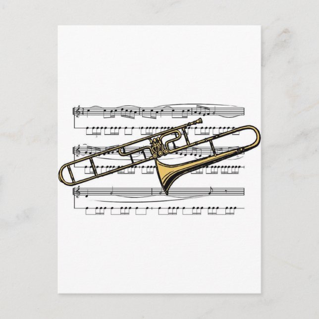Postal Musical Trombone 14 B (Anverso)