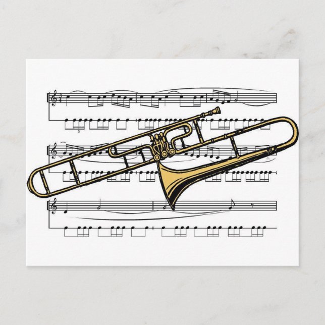 Postal Musical Trombone 14 B (Anverso)